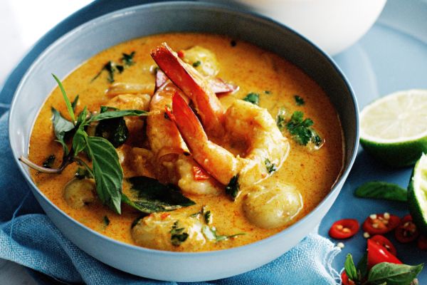 Gaeng Ped Prawns